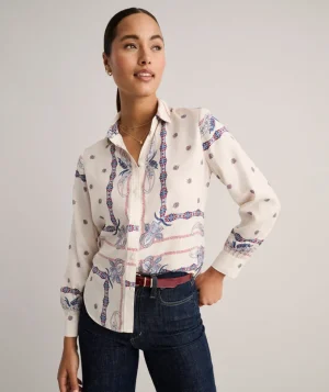 Shirts|Dresses>UNTUCKit Bandana Print Odette Shirt Border Print