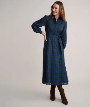 Shirts|Dresses>UNTUCKit Paige Dress Blackwatch Plaid