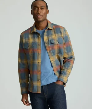 Button-Down Shirts|Jackets & Vests>UNTUCKit Brushed Overshirt Gray