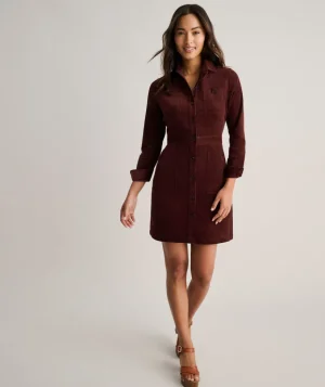 Shirts|Dresses>UNTUCKit Corduroy Cora Shirt Dress Brown