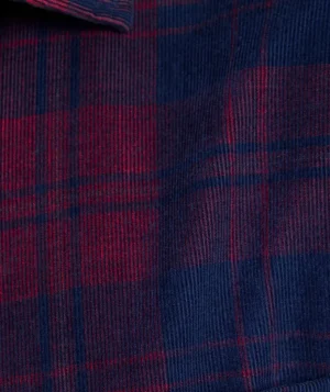 Button-Down Shirts>UNTUCKit Corduroy Shirt Blue & Purple Plaid