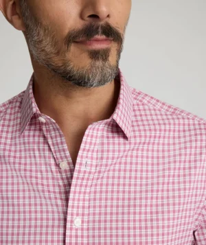 Button-Down Shirts>UNTUCKit CottonTek™ Kaiser Shirt Red Check