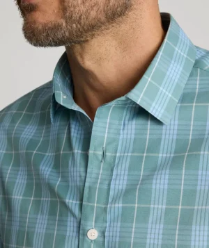 Button-Down Shirts>UNTUCKit CottonTek™ Lancaster Shirt Green Check