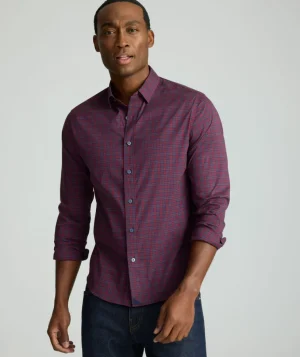Button-Down Shirts>UNTUCKit CottonTek™ Severen Shirt Red & Blue Plaid
