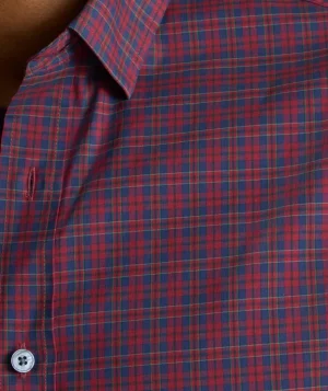 Button-Down Shirts>UNTUCKit CottonTek™ Severen Shirt Red & Blue Plaid