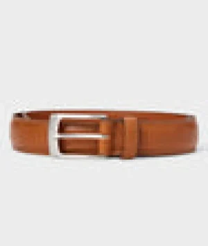 Shoes & Accessories>UNTUCKit Double Stitch Leather Belt Amber Brown