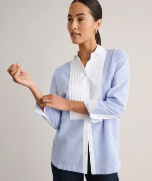 Shirts|Dresses>UNTUCKit End-on-End Bib Danielle Shirt Blue