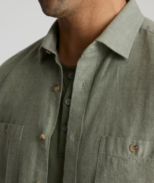 Button-Down Shirts>UNTUCKit Flannel Hemsworth Shirt - FINAL SALE Green