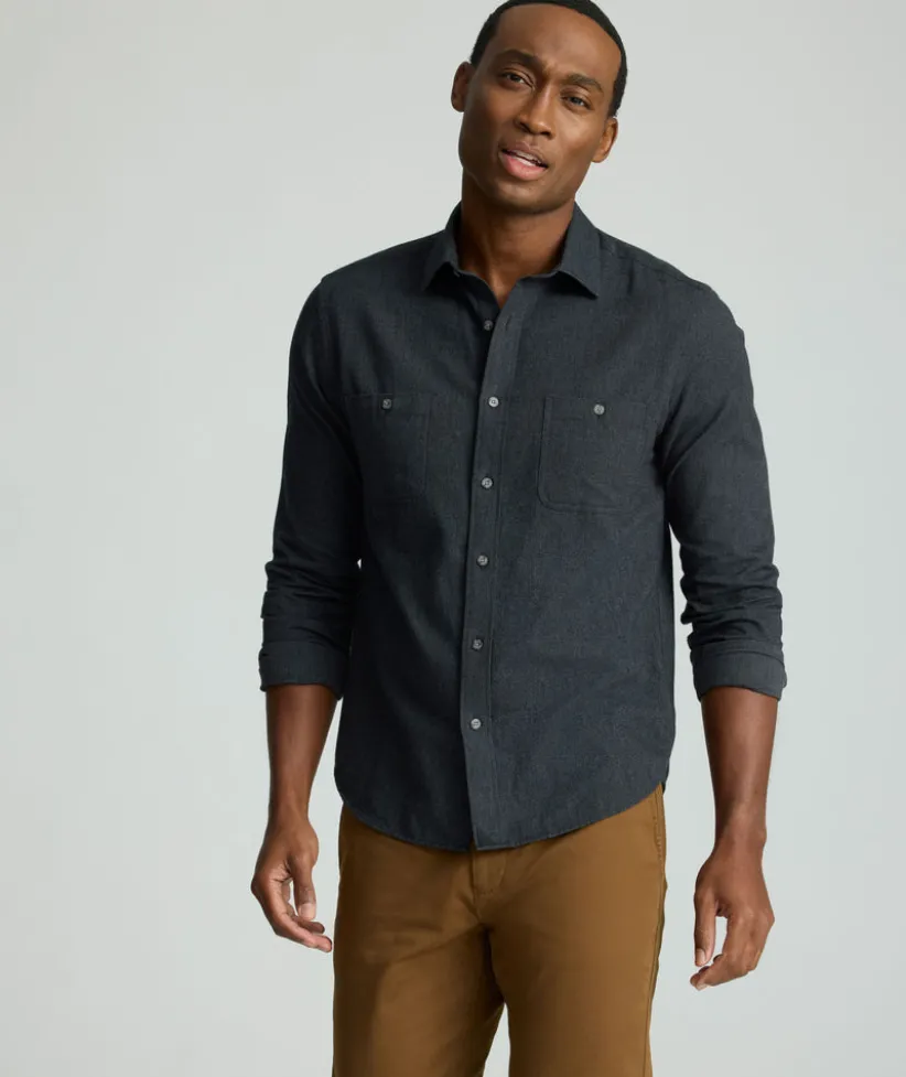 flannel-hemsworth-shirt-obfaDoMF-3.webp Button-Down Shirts>UNTUCKit Flannel Hemsworth Shirt Charcoal