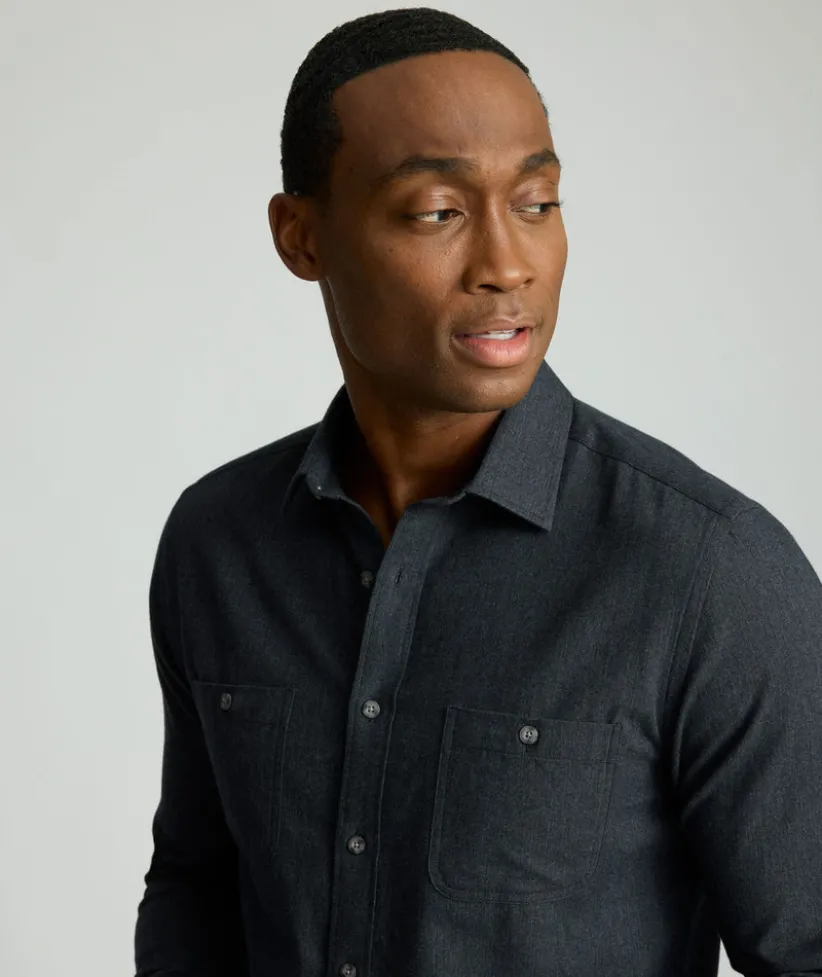 flannel-hemsworth-shirt-obfaDoMF-4.webp Button-Down Shirts>UNTUCKit Flannel Hemsworth Shirt Charcoal