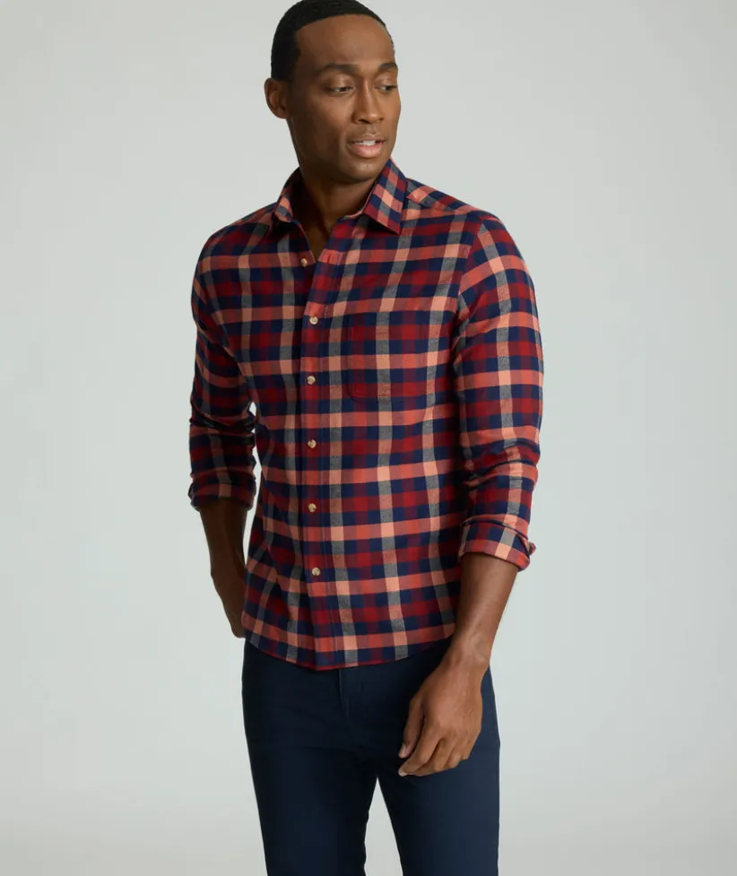 flannel-plenville-shirt-CPTxYWjq-2.webp Button-Down Shirts>UNTUCKit Flannel Plenville Shirt Syrah Check