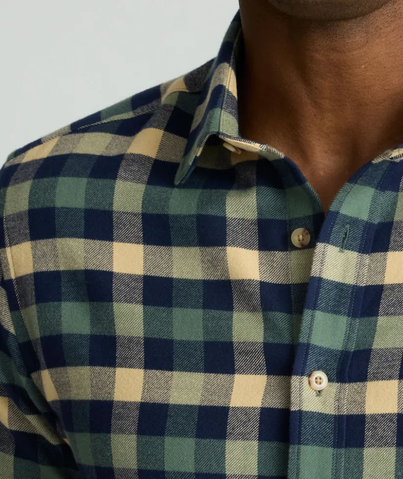 flannel-plenville-shirt-nSBTqAXF-1.webp Button-Down Shirts>UNTUCKit Flannel Plenville Shirt Green Check
