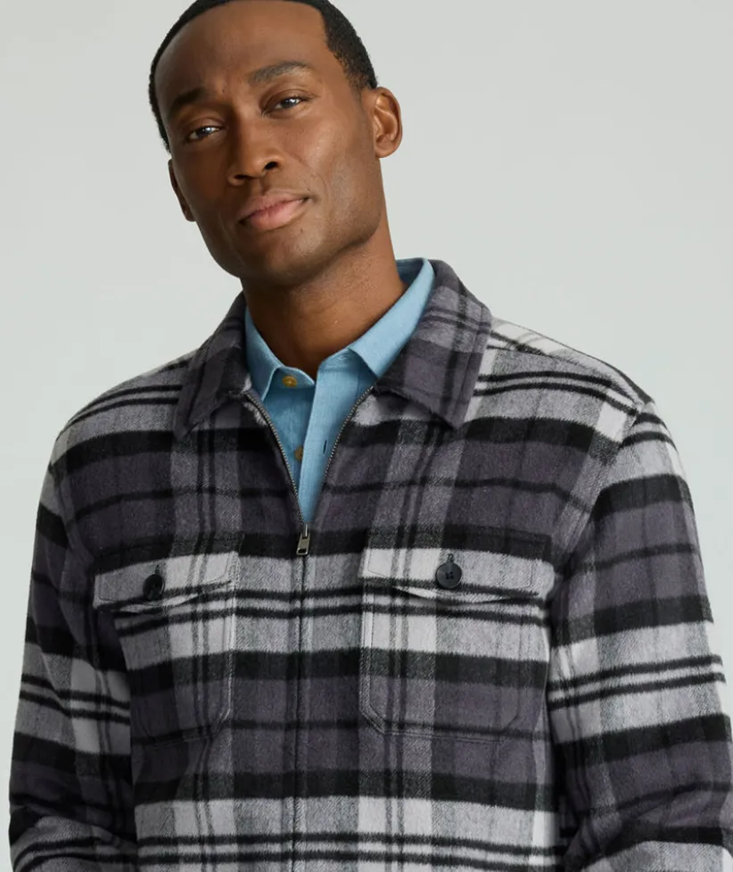 full-zip-cpo-jacket-BWsBdlnL-4.webp Jackets & Vests>UNTUCKit Full-Zip CPO Jacket Gray Plaid