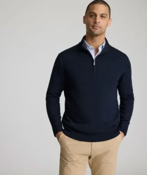Sweaters>UNTUCKit Merino Wool Quarter-Zip Sweater