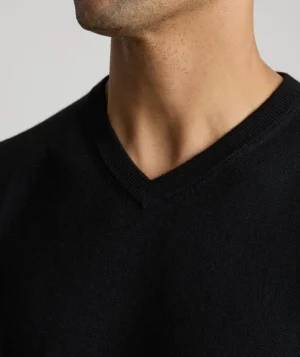 Sweaters>UNTUCKit Merino Wool V-Neck Sweater Black