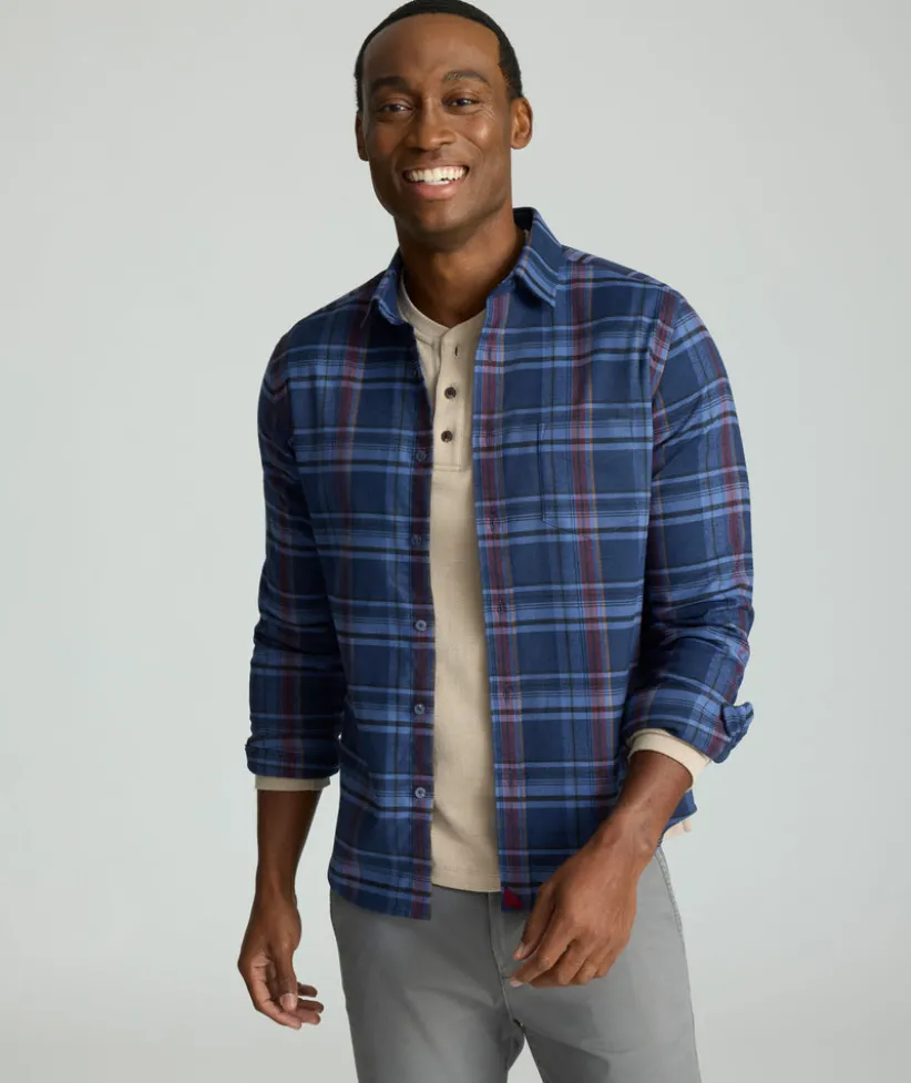 performance-flannel-blanchard-wDgytigB-2.webp Button-Down Shirts>UNTUCKit Performance Flannel Blanchard Shirt Blue Plaid