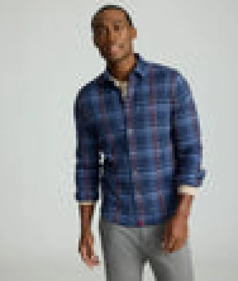 performance-flannel-blanchard-wDgytigB-5.webp Button-Down Shirts>UNTUCKit Performance Flannel Blanchard Shirt Blue Plaid