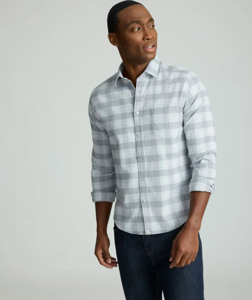 performance-flannel-brightlake-RpZEpTZv-0.webp Button-Down Shirts>UNTUCKit Performance Flannel Brightlake Shirt Gray Check