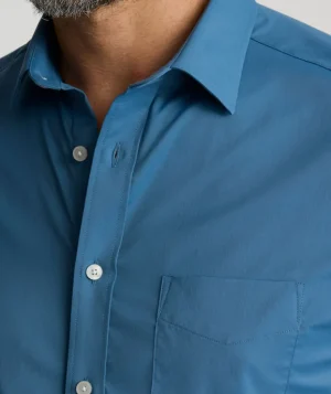Button-Down Shirts>UNTUCKit Performance Gironde Shirt - FINAL SALE Teal
