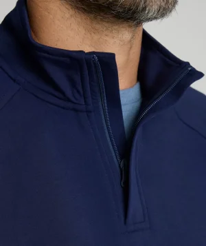 Sweatshirts>UNTUCKit Performance Mason Quarter-Zip Navy