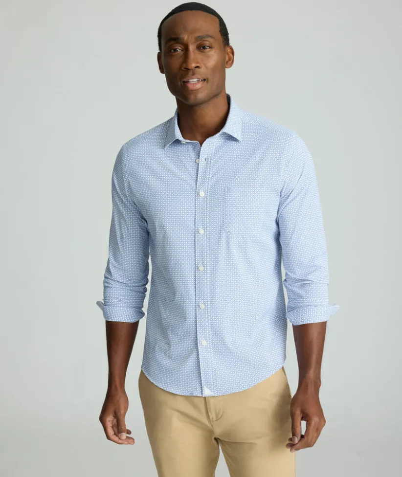 performance-shirt-with-pocket-OTaBAHlg-1.webp Button-Down Shirts>UNTUCKit Performance Shirt with Pocket Blue Circle Print