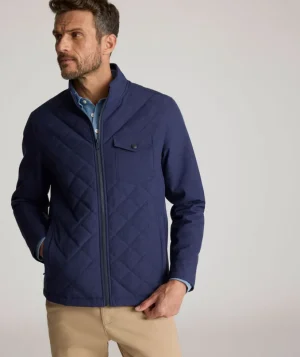 Jackets & Vests>UNTUCKit Quilted City Jacket Navy