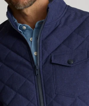 Jackets & Vests>UNTUCKit Quilted City Jacket Navy