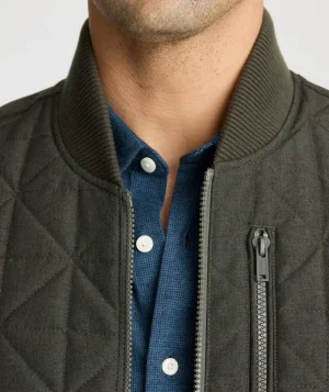 Jackets & Vests>UNTUCKit Quilted City Vest Dark Green
