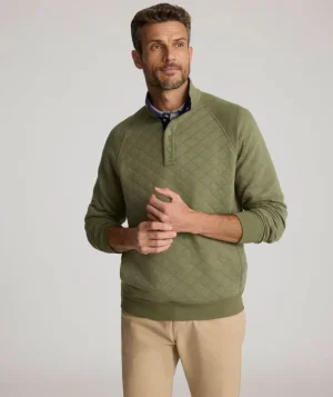 Sweatshirts>UNTUCKit Quilted Pullover Olive