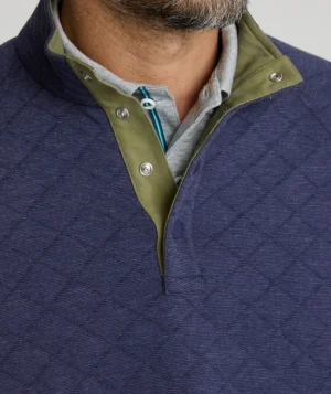 Sweatshirts>UNTUCKit Quilted Pullover Blue