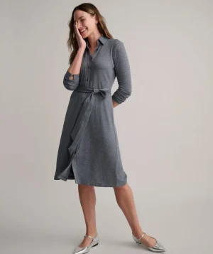 Shirts|Dresses>UNTUCKit Ribbed Shimmer Blythe Dress Shimmer Grey