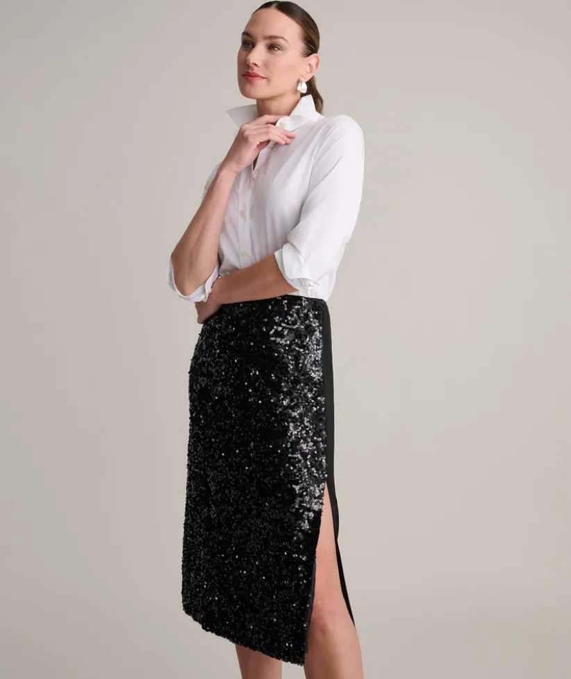 sequinned-celine-skirt-FBAjLOuR-1.webp Shirts|Dresses>UNTUCKit Sequinned Celine Skirt Black Sequin