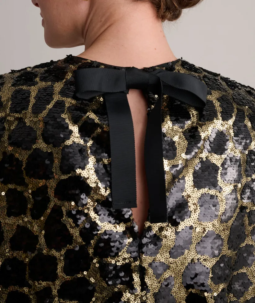 sequinned-leopard-roxie-shirt-tNcMKinX-5.webp Shirts|Dresses>UNTUCKit Sequinned Leopard Roxie Shirt Black Gold Spots