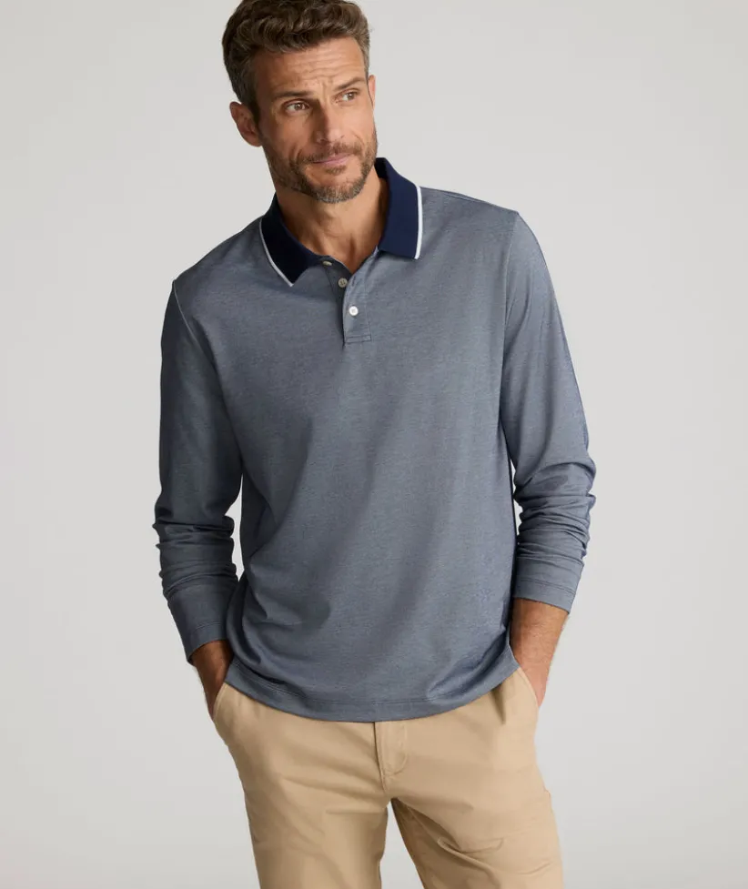 tipped-performance-long-sleeve-QzwSeQOV-3.webp Polos>UNTUCKit Tipped Performance Long-Sleeve Polo - FINAL SALE Navy