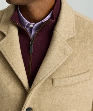 Jackets & Vests>UNTUCKit Wool Topcoat Tan