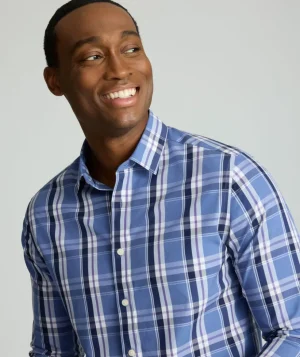 Button-Down Shirts>UNTUCKit Wrinkle-Free Bosca Shirt Blue & White Plaid