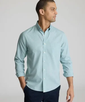 Button-Down Shirts>UNTUCKit Wrinkle-Free Cadetto Shirt Green Microgingham