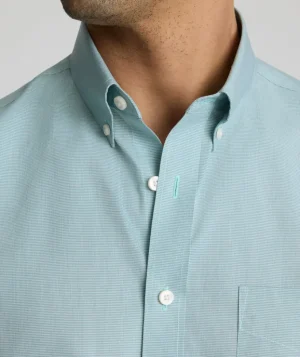 Button-Down Shirts>UNTUCKit Wrinkle-Free Cadetto Shirt Green Microgingham