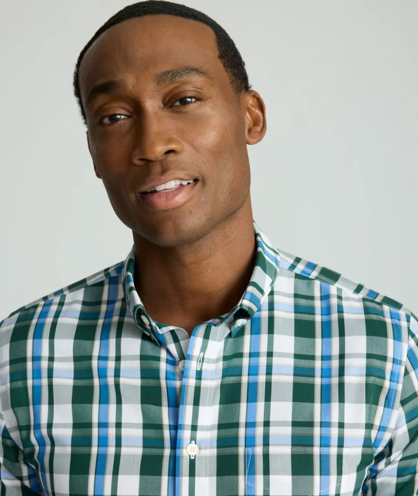 wrinkle-free-caldwell-shirt-vmXzcNZH-4.webp Button-Down Shirts>UNTUCKit Wrinkle-Free Caldwell Shirt White & Green Plaid