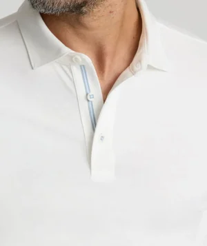 Polos>UNTUCKit Wrinkle-Free Damaschino Long-Sleeve Polo White