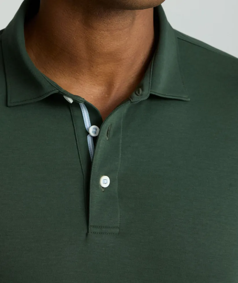 wrinkle-free-damaschino-long-s-qwOgmfCK-1.webp Polos>UNTUCKit Wrinkle-Free Damaschino Long-Sleeve Polo - FINAL SALE Forest Green
