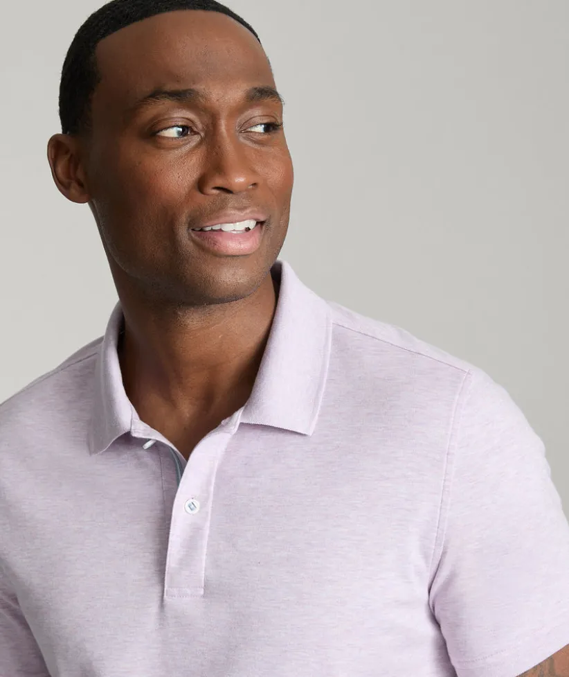 wrinkle-free-damaschino-polo-bEtTLnQu-0.webp Polos>UNTUCKit Wrinkle-Free Damaschino Polo - FINAL SALE Heather Light Purple