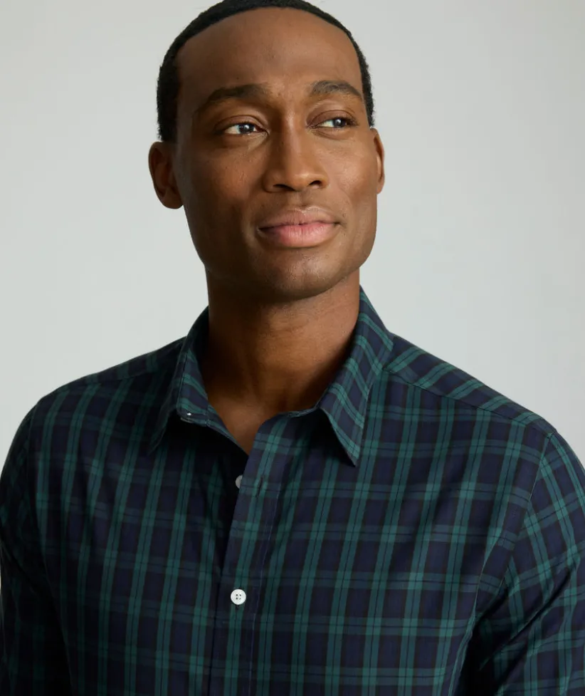 wrinkle-free-grant-shirt-UcDvKqYb-4.webp Button-Down Shirts>UNTUCKit Wrinkle-Free Grant Shirt Green & Blue Plaid