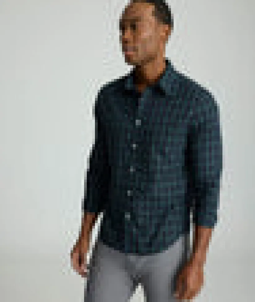 wrinkle-free-grant-shirt-UcDvKqYb-5.webp Button-Down Shirts>UNTUCKit Wrinkle-Free Grant Shirt Green & Blue Plaid