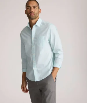 Button-Down Shirts>UNTUCKit Wrinkle-Free Ormsby Shirt Aquamarine Stripe