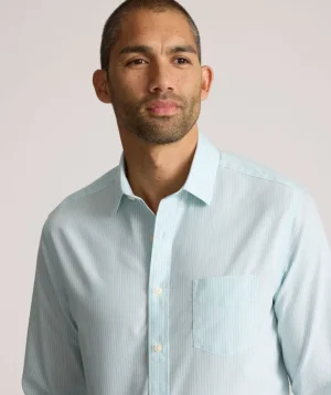 Button-Down Shirts>UNTUCKit Wrinkle-Free Ormsby Shirt Aquamarine Stripe