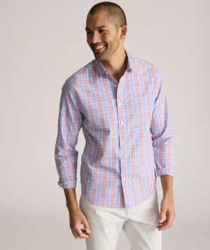 Button-Down Shirts>UNTUCKit Wrinkle-Free Ravenswood Shirt - FINAL SALE Blue & Orange Plaid