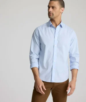 Button-Down Shirts>UNTUCKit Wrinkle-Free Stretch Cotton Arden Shirt Light Blue