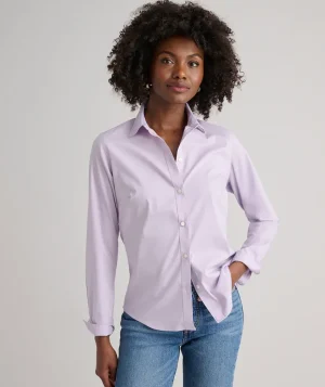 Shirts|Dresses>UNTUCKit Wrinkle-Free Stretch Cotton Bella Shirt Purple