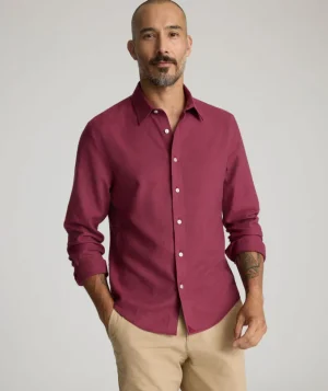 Button-Down Shirts>UNTUCKit Wrinkle-Free Veneto Shirt Maroon